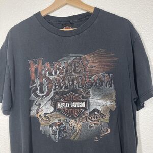 Harley-Davidson Shirt Mens Large Biggs San Marcos Eagle Motorcycle Distressed